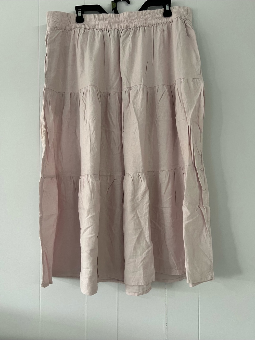 Matty M Light Pink Tiered Midi Skirt #124